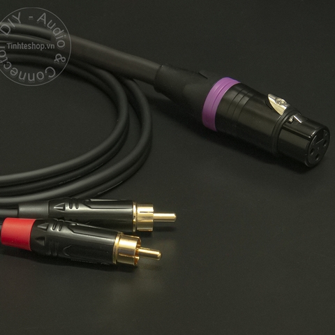 Cáp XLR canon cái ra 2 AV RCA - XLR female to RCA cable DIY 0.5M 1M 1.5M 3M 5M