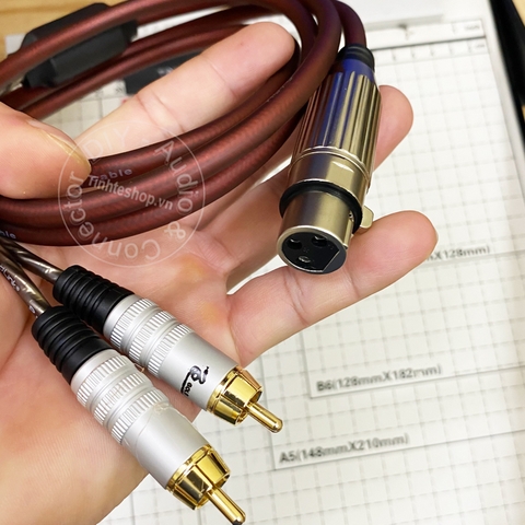 Cáp XLR sang 2 AV DIY 0.5M đến 5M - XLR female to 2 RCA cable