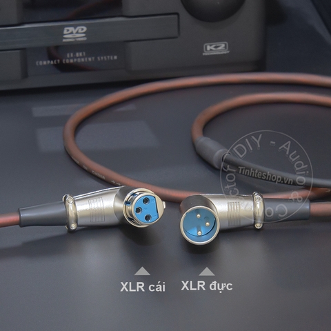 Dây Canon cái ra Hoa sen DIY 0.5 đến 5 mét - XLR female to 2RCA cable