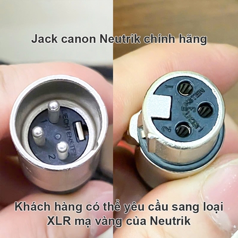 Dây canon jack Neutrik chính hãng bọc xác rắn âm thanh chuyên nghiệp cho phòng thu