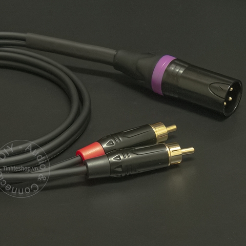 Dây âm thanh XLR ra 2 cổng AV - Audio cable XLR male x2 RCA male DIY 0.5M 1M 1.5M 3M 5M