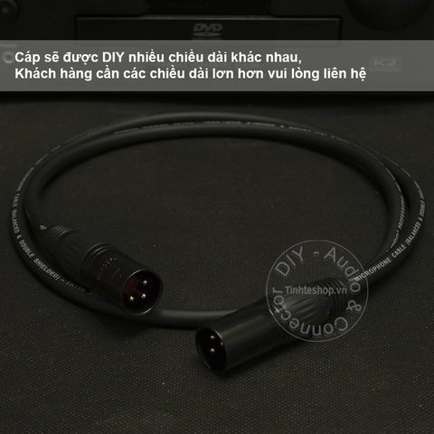 Đầu hàn XLR đực 3 pin nhân đồng mạ vàng Jiasound YM003BG - XLR 3 pin male solder connector