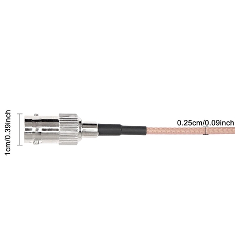 Cáp BNC cái bấm 1 đầu - RG316 50 Ohm BNC female cable with open terminal connectors