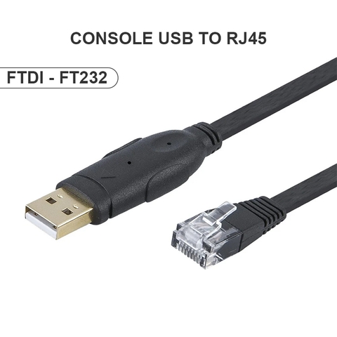 Cáp điều khiển lập trình switch router LINKSYS, Cisco, Netgear, Ubiquity, TPLINK - USB ra cổng LAN RJ45