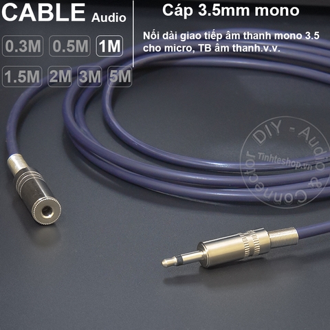 Dây 3.5 mono nối dài DIY 0.3 mét đến 5 mét - Mono 3.5mm male female