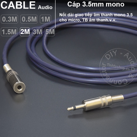 Dây 3.5 mono nối dài DIY 0.3 mét đến 5 mét - Mono 3.5mm male female