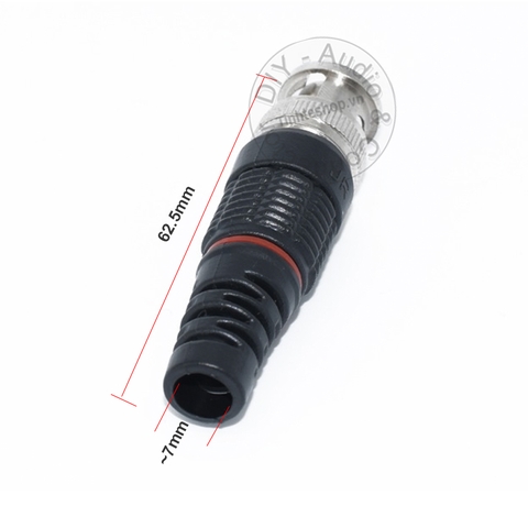 Đầu bấm dây BNC cho camera cáp đồng trục chuôi vỏ nhựa 1 chiếc - BNC male connetor jack plug