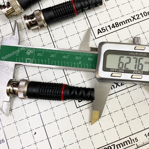 Đầu bấm dây BNC cho camera cáp đồng trục chuôi vỏ nhựa 1 chiếc - BNC male connetor jack plug
