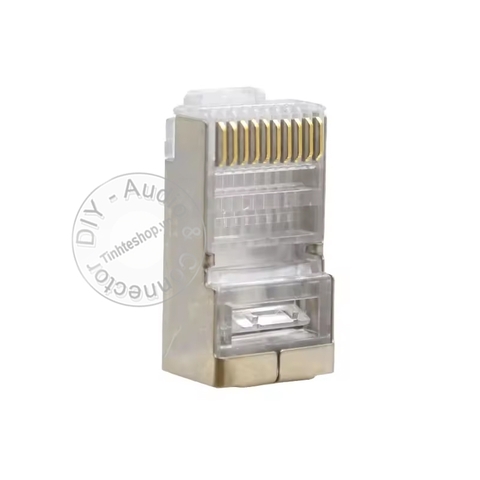 Đầu kẹp cáp 10pin RJ50 RJ48 FTP - Metal-coated 10-pin RJ48 network connector