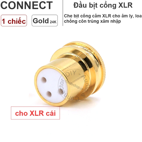 Nắp bịt cổng canon mạ vàng 24K 1 chiếc - XLR Port Guard
