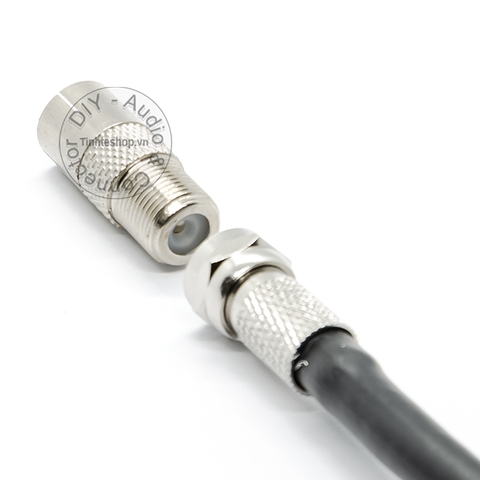 Jack cắm anten TV cổng cái kèm chuôi vặn F5 - PAL TV adapter female
