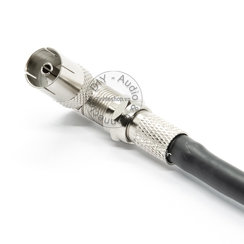Jack cắm anten TV cổng cái vuông góc kèm chuôi vặn F5 - PAL TV adapter female angles
