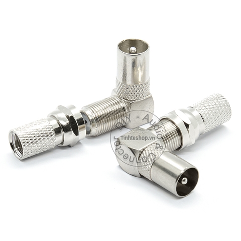 Phích cắm anten bẻ góc cho TV Đầu DVB T2 Đầu thu kỹ thuật số  - PAL antenna TV adapter 9.5mm angles