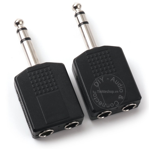 Đầu chia 6.5mm 1 ra 2 - Jack chia âm thanh 6.35mm đực ra 2 6.5mm stereo