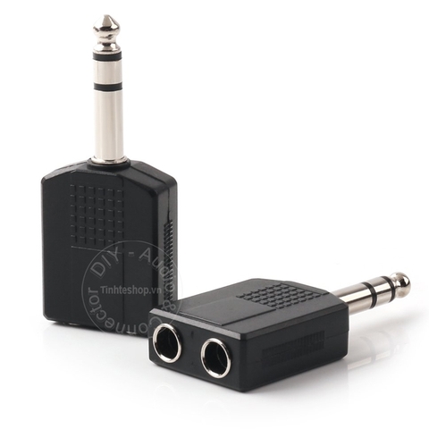 Đầu chia 6.5mm 1 ra 2 - Jack chia âm thanh 6.35mm đực ra 2 6.5mm stereo