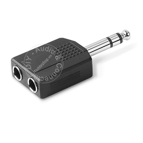 Đầu chia 6.5mm 1 ra 2 dùng 2 micro - 6.35mm male to 2 female adapter
