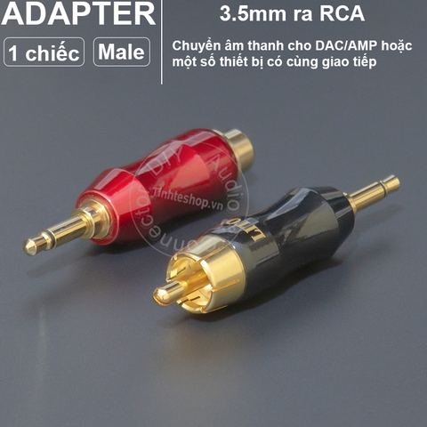 Đầu chuyển 3.5 mono sang AV cái chuyển âm thanh cho DAC AMP.v.v. - Do-it-yourself TS 3.5mm female RCA converter