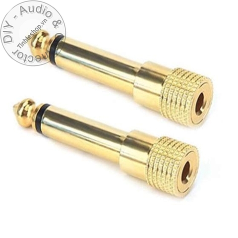 Jack chuyển 6.5 sang 3.5 mono - Mono 6.35mm male to 3.5mm female adapter