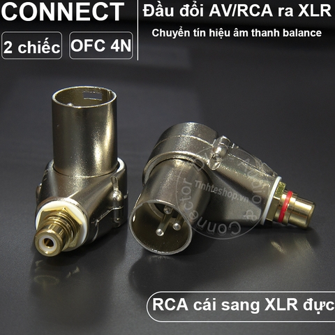 Jack hoa sen sang canon đực DIY 2 chiếc - RCA female to XLR male adapter