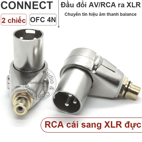 Cặp jack AV sang canon cái vuông góc DIY - RCA to XLR female jack plug