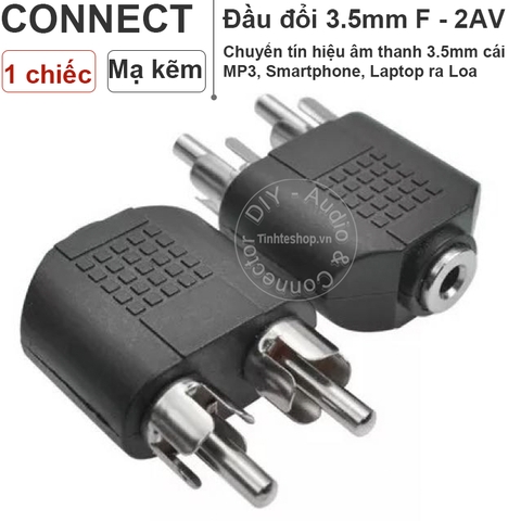 Jack 3.5mm ra 2 AV R+L - 3.5mm male to 2RCA female plug jack