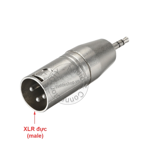Đầu đổi 3.5 ra canon balanced microphone 1 chiếc - XLR male to 3.5mm adapter