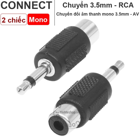 Giắc chuyển 3.5mm ra AV 2 chiếc - 3.5mm mono to RCA female jack plug