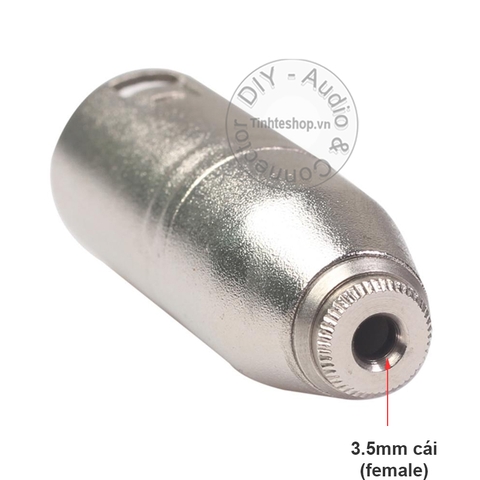 Đầu chuyển 3.5 ra canon microphone 1 chiếc - 3.5mm female to XLR male balanced jack plug