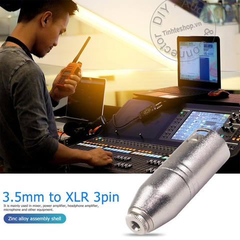 Đầu chuyển 3.5 ra canon microphone 1 chiếc - 3.5mm female to XLR male balanced jack plug