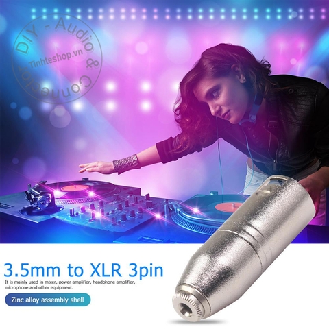 Đầu chuyển 3.5 ra canon microphone 1 chiếc - 3.5mm female to XLR male balanced jack plug