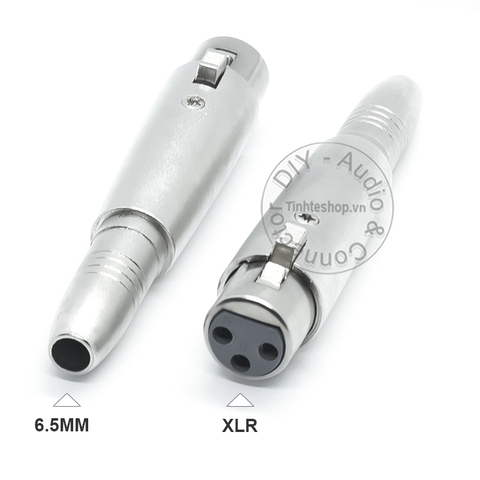 Đầu chuyển 6.5mm sang XLR cái stereo/mono - 6.5mm female to XLR female adapter