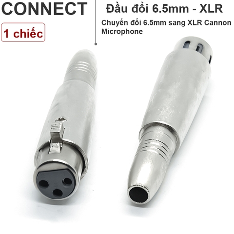 Đầu đổi 6.5mm stereo đực sang XLR cái - 6.35 male stereo to XLR female adapter