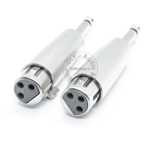 Đầu chuyển XLR cái sang 6.5 ly đực mono - Canon XLR female to 6.35mm mono jack plug