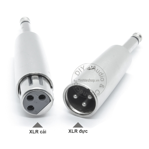 Đầu chuyển XLR cái sang 6.5 ly đực mono - Canon XLR female to 6.35mm mono jack plug