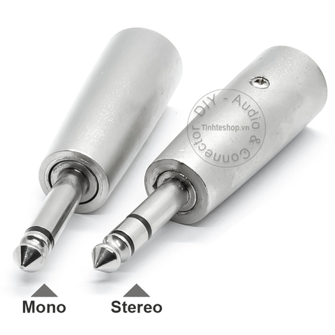 Đầu chuyển XLR cái sang 6.5 ly đực mono - Canon XLR female to 6.35mm mono jack plug