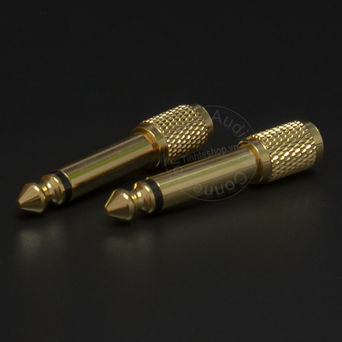 Đầu đổi 6.5 sang 3.5 mono cho micro mạ vàng 24K 1.5 - 6.35mm male to 3.5mm female mono plug jack