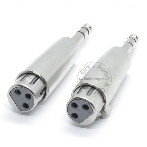 Đầu đổi 6.5mm stereo đực sang XLR cái - 6.35 male stereo to XLR female adapter