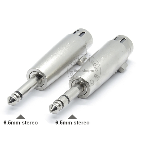 Đầu đổi 6.5mm stereo đực sang XLR cái - 6.35 male stereo to XLR female adapter