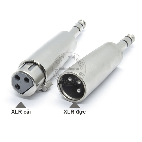 Đầu đổi 6.5mm stereo đực sang XLR cái - 6.35 male stereo to XLR female adapter