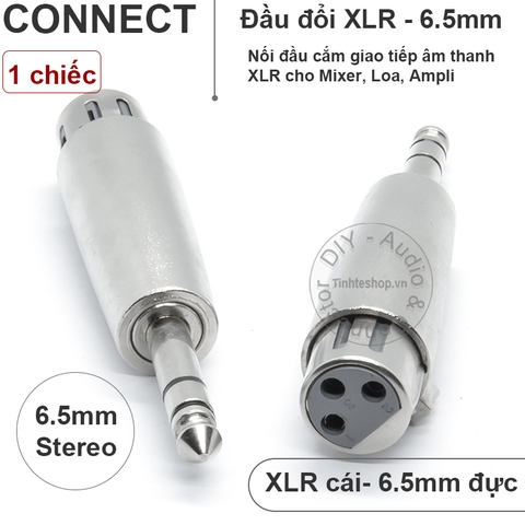 Đầu chuyển 6.5mm sang XLR cái stereo/mono - 6.5mm female to XLR female adapter