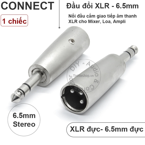 Đầu chuyển 6.5mm sang XLR đực stereo/mono - 6.5mm female to XLR male adapter