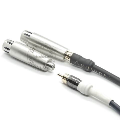 Giắc chuyển đổi canon cái sang AV 2 chiếc - XLR female to RCA female jack plug