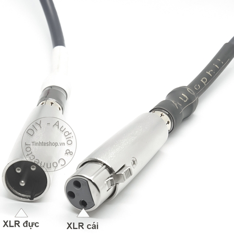 Giắc chuyển đổi canon cái sang AV 2 chiếc - XLR female to RCA female jack plug