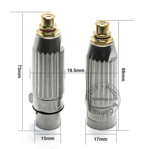 Bộ 2 jack canon đực sang AV hoa sen cái DIY - XLR male to RCA female jack plug