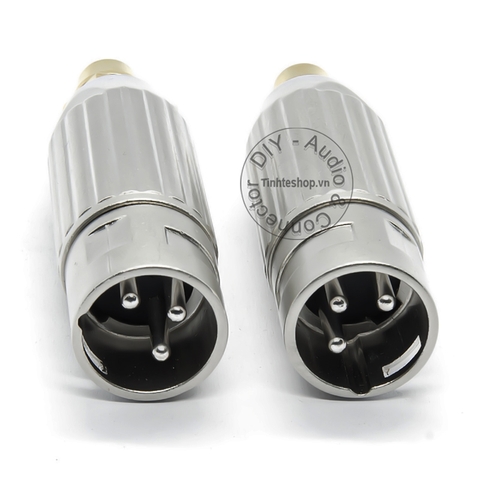 Bộ 2 jack canon đực sang AV hoa sen cái DIY - XLR male to RCA female jack plug