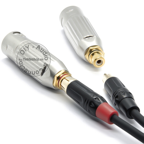 Bộ 2 jack canon đực sang AV hoa sen cái DIY - XLR male to RCA female jack plug