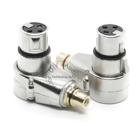 Cặp jack AV sang canon cái vuông góc DIY - RCA to XLR female jack plug