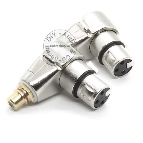 Cặp jack AV sang canon cái vuông góc DIY - RCA to XLR female jack plug
