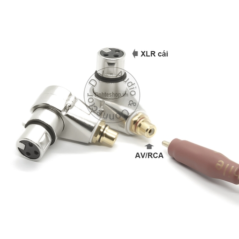 Cặp jack AV sang canon cái vuông góc DIY - RCA to XLR female jack plug