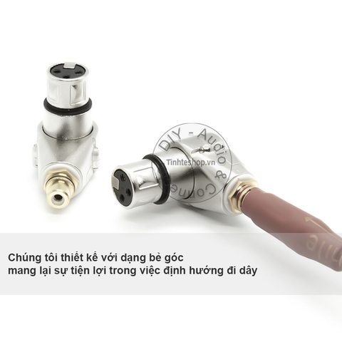 Cặp jack AV sang canon cái vuông góc DIY - RCA to XLR female jack plug